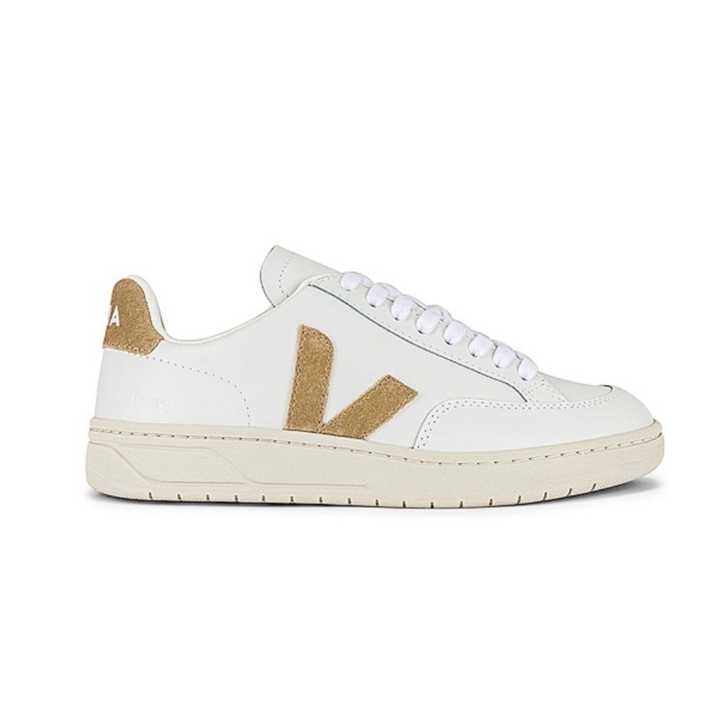 Veja White and Brown Sneakers